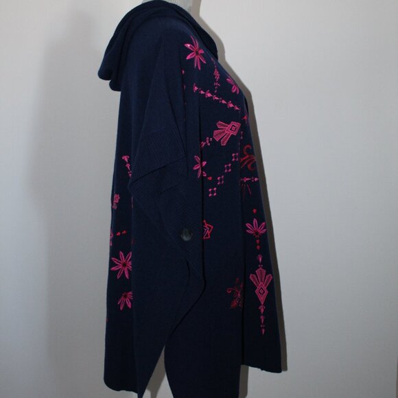 NWT Johnny Was Biya JW Workshop The Classic Cape Embroidered Hooded O/S One Size - Picture 9 of 10
